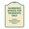 Signmission Designer Series-Numbered Spaces Residents Violators Will Be Towed Away At, 24" x 18", TG-1824-9942 A-DES-TG-1824-9942 - alternate 1